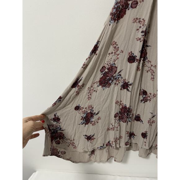 Free People Tree Swing Mini Dress Cream Floral Boho Tunic Coquette Cottage Fairy - Picture 3 of 10